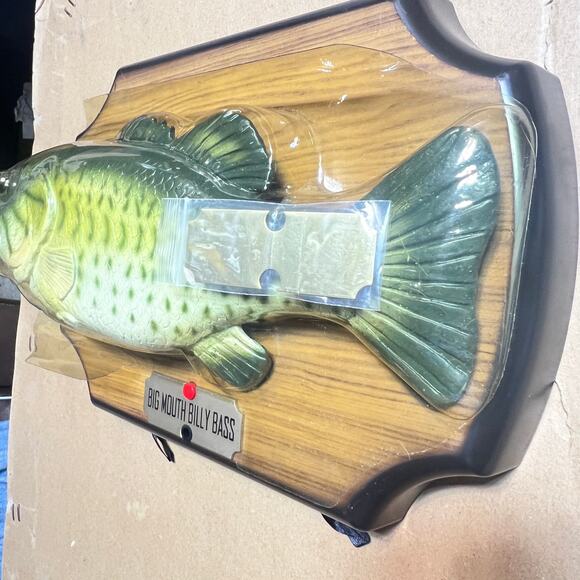 Big Mouth Billy Bass The Singing Sensation 1999 Gemmy Wall Mounted With Box - Picture 9 of 16